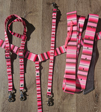 Load image into Gallery viewer, Pink serape tack set