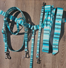 Load image into Gallery viewer, Blue serape tack set