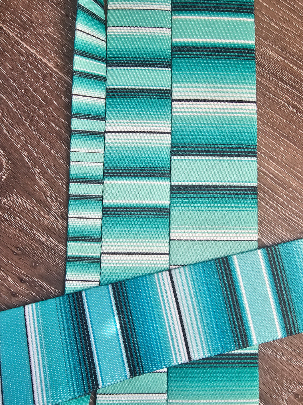 Off color blue/green serape tack set