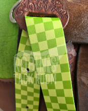 Load image into Gallery viewer, Green checkered tack set