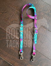 Load image into Gallery viewer, Blue and purple swirl one ear headstall
