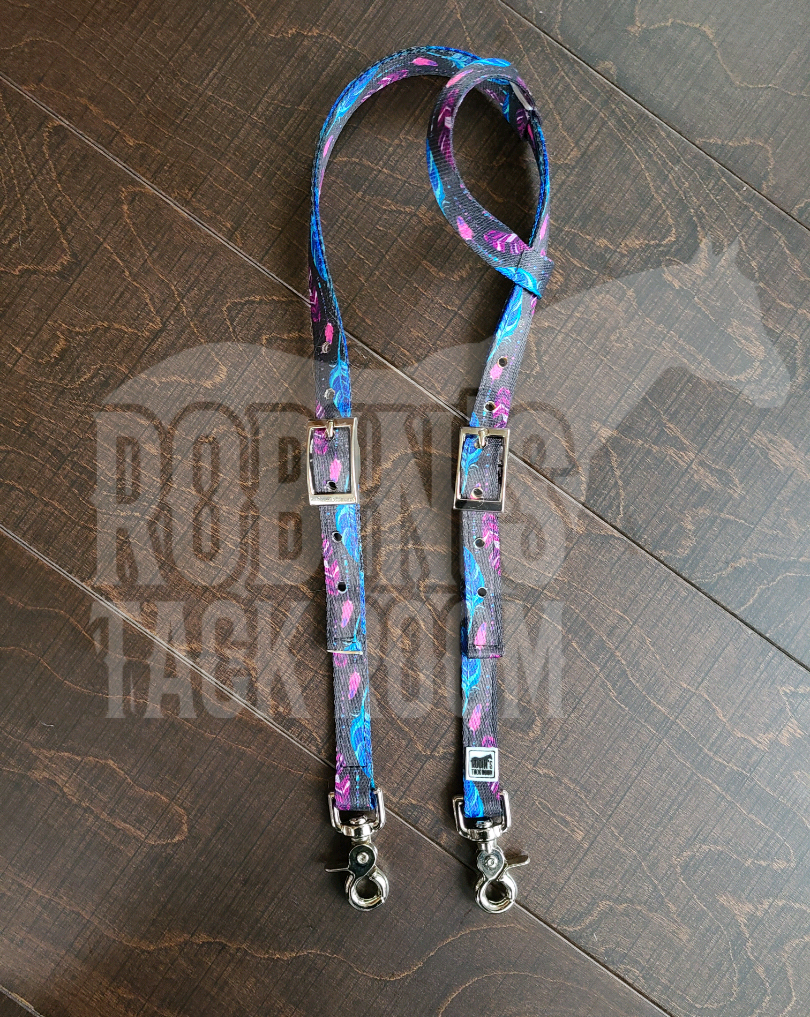Black feathers one ear headstall
