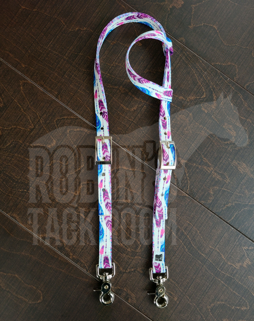 White feathers one ear headstall