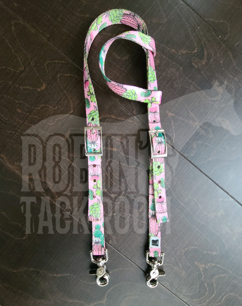 Pink cactus one ear headstall