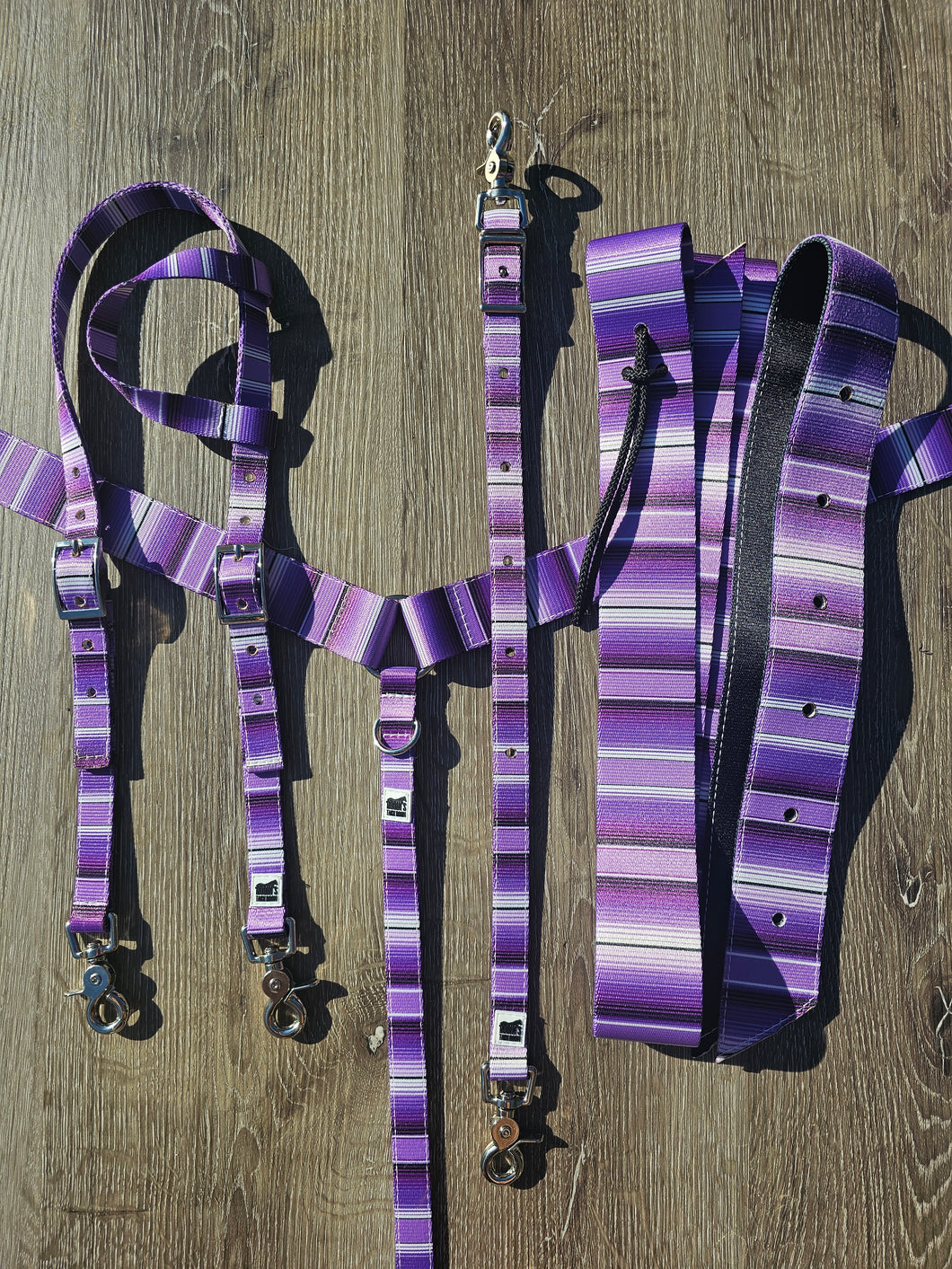 Purple serape tack set