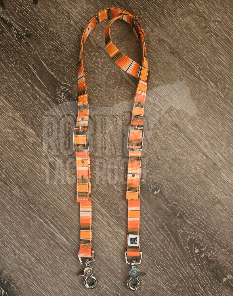 Orange serape headstall