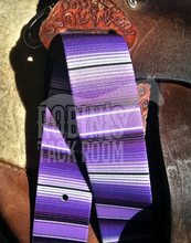 Load image into Gallery viewer, Purple serape latigo and off billet set
