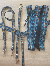 Load image into Gallery viewer, Blue aztec tack set
