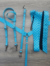 Load image into Gallery viewer, Blue checkered tack set

