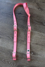Load image into Gallery viewer, Pink checkered headstall
