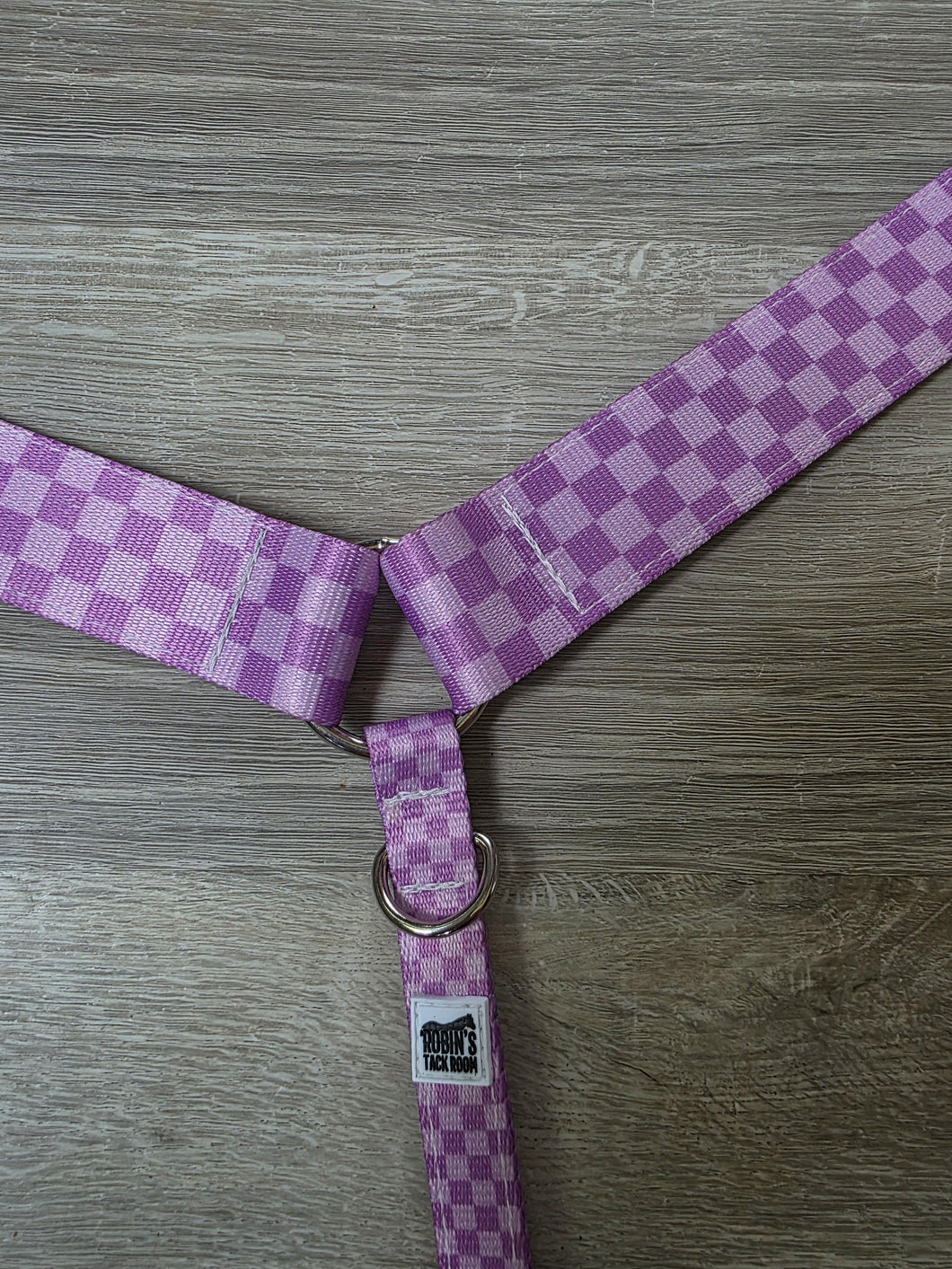 Lavender checkered breastcollar