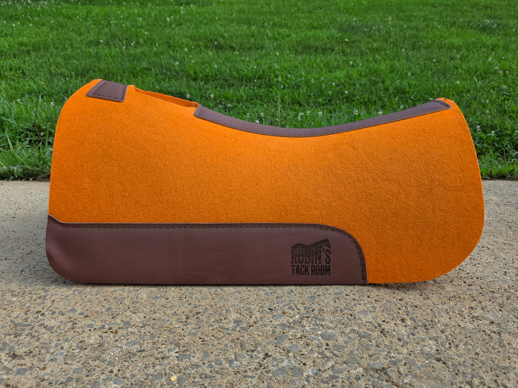 Orange saddle pad 28x28