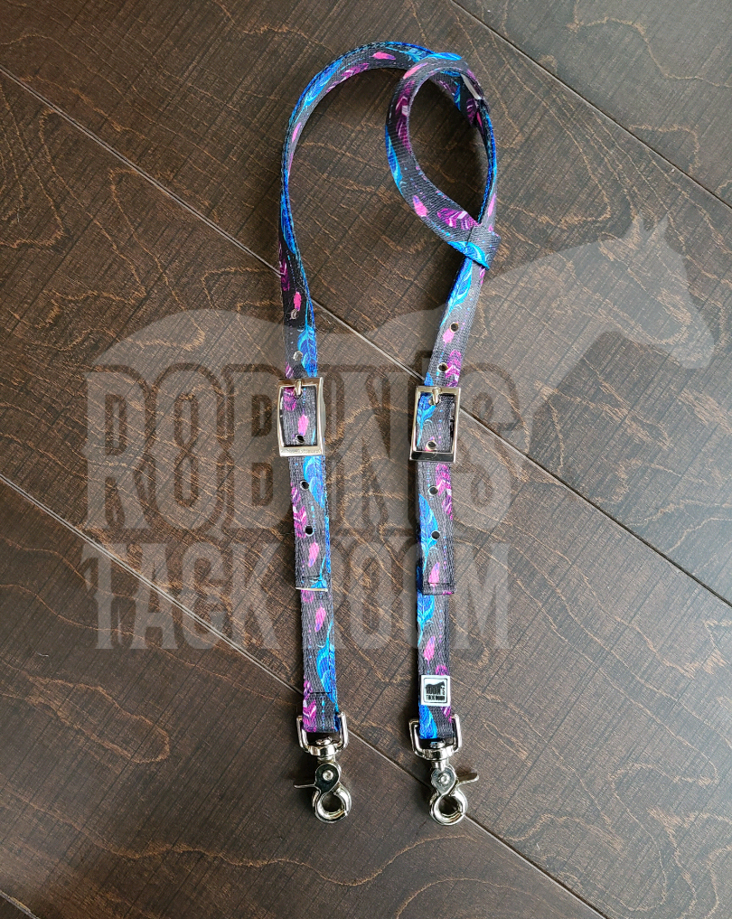 Black feathers headstall