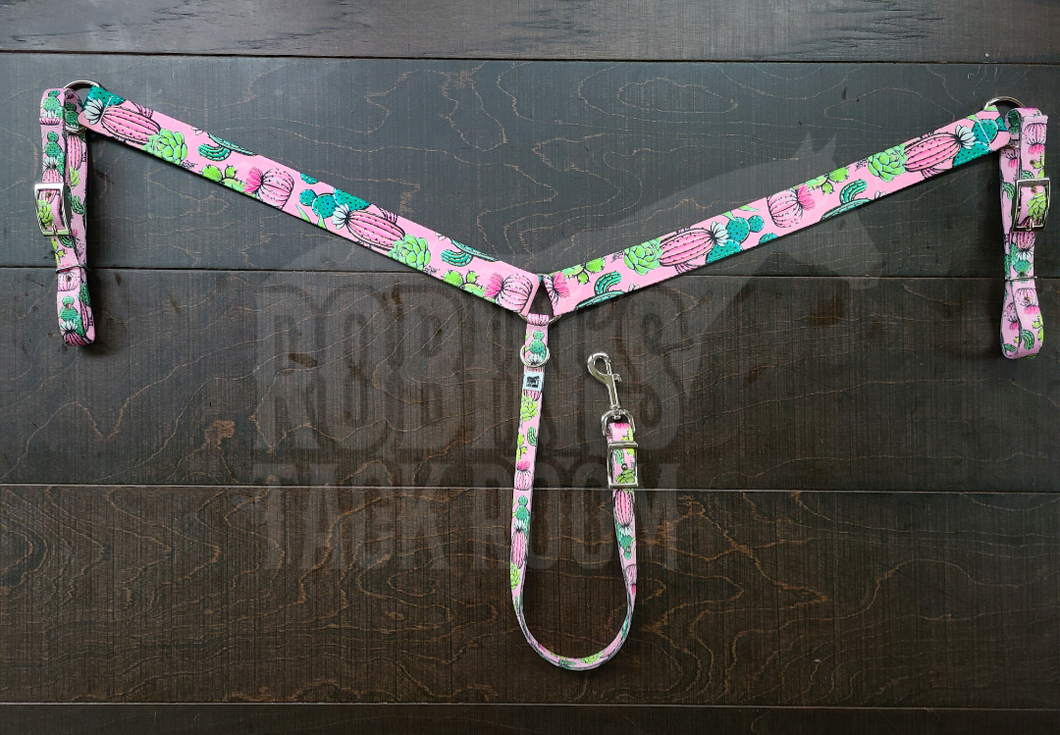 Pink cactus breastcollar