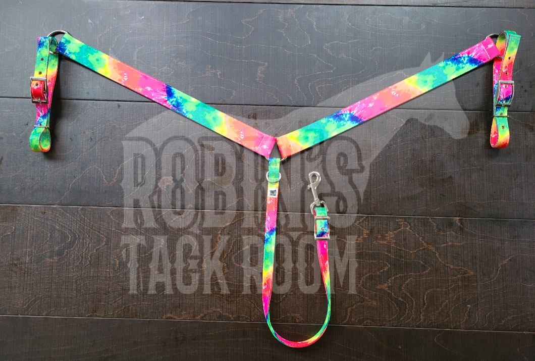 Neon tie dye breastcollar