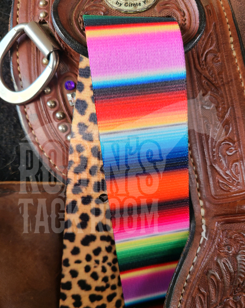 Serape/leopard latigo and off billet set