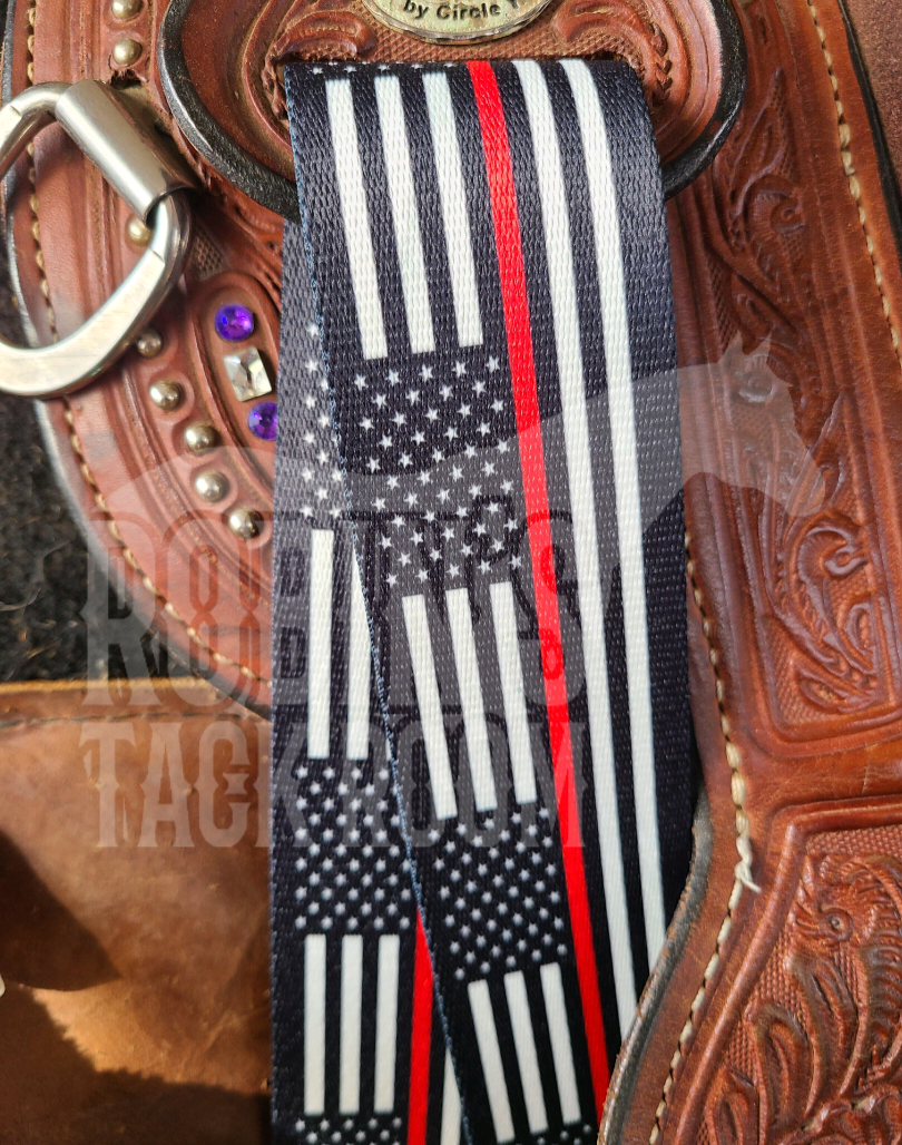 Thin red line latigo and off billet set