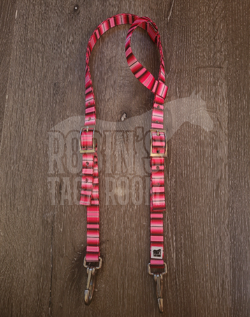 Pink serape headstall