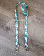 Load image into Gallery viewer, White and teal roses headstall
