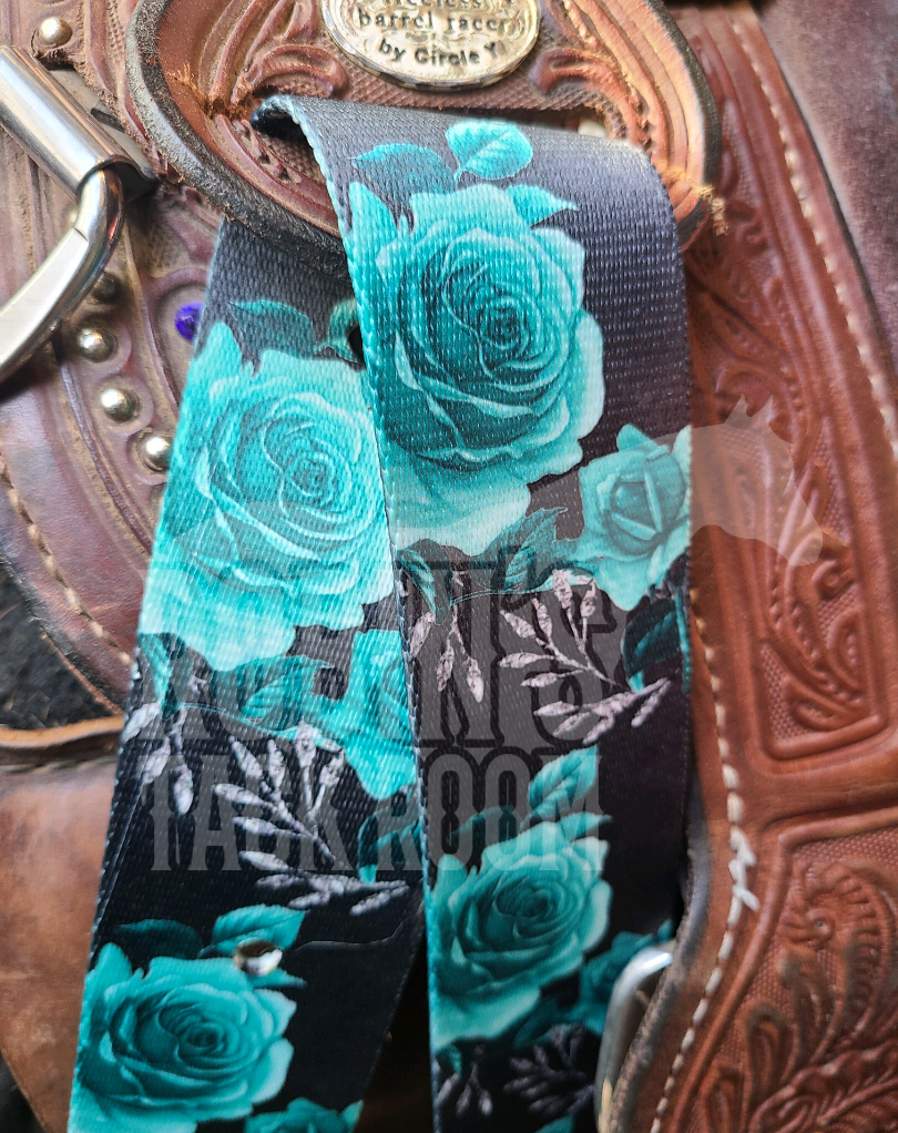 Turquoise Cactus Latigo and Off Billet Set